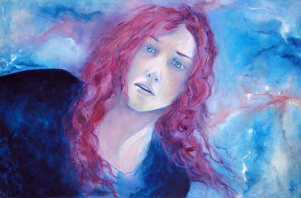 peinture de femme : Ciel!