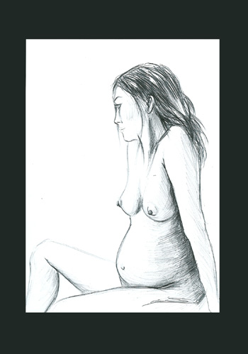 croquis femme enceinte 3