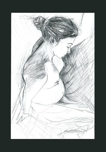 croquis femme enceinte 8