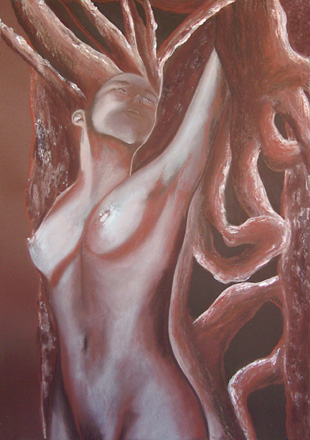 pastel femme arbre 7