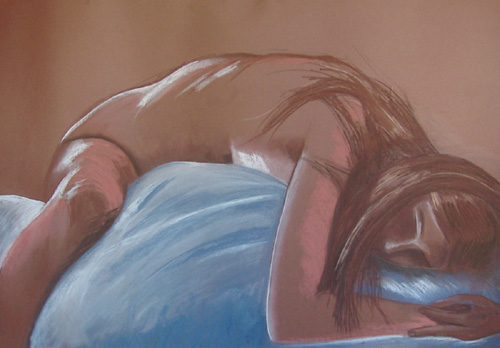 pastel  nu f&eacute;minin - Une Ombre
